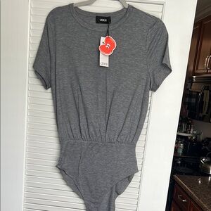 Cider Gray Short Sleeve Bodysuit